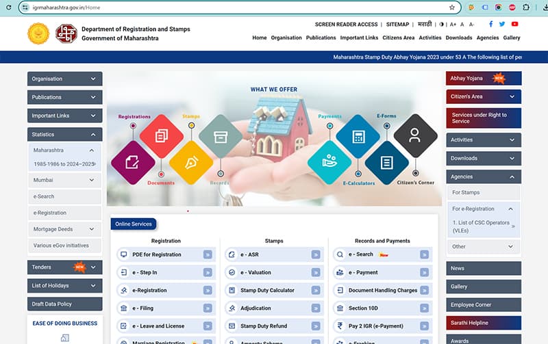IGR MAHARASHTRA 2024: Department of Registration & Stamps