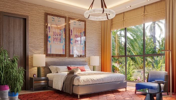 Balcony view from the living room at Piramal Revanta's Tower 5 (Raynav)